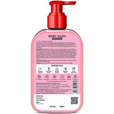Mom & World Kidsy Body Wash - Bubble Gum 240 ml - Baby Body Wash