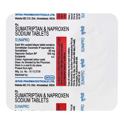 Sunapro Tablet 2'S - Migraine