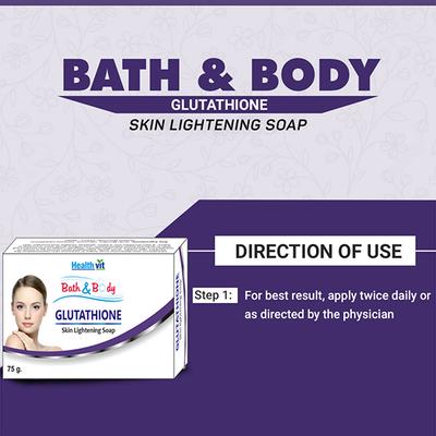 Healthvit Bath & Body Glutathione Skin Lightening Soap 3's - General Health