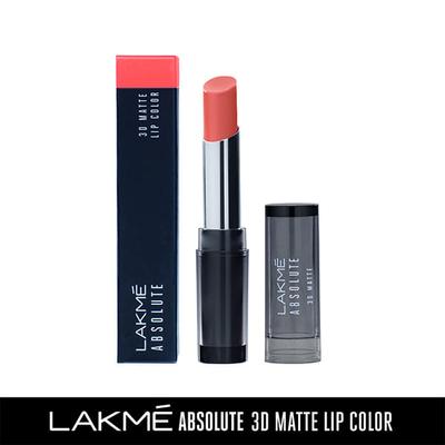 Lakme Absolute 3D Lipstick Peach Pinch 3.6 Gm - Lipsticks