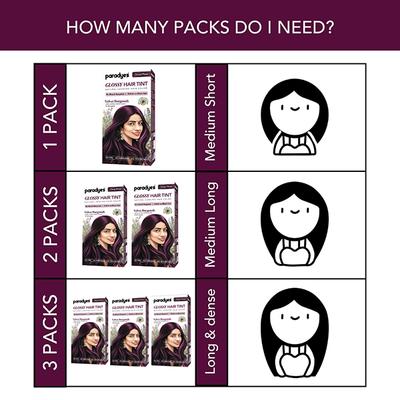 Paradyes Semi Permanent Velvet Burgundy Glossy Hair tint Enriched with Herbal Extracts 160 gm - Crème