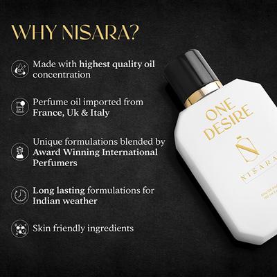 Nisara One Desire Perfume Long Lasting Fragrance Citrus Aromatic Unisex Eau de Parfum 100 ml - Perfumes (Edt/Edp)