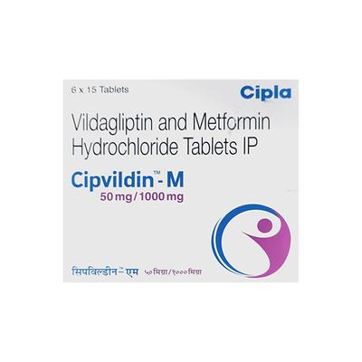 CIPVILDIN M 50/1000mg Tablet 15's - Diabetes-Ant