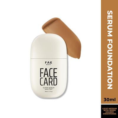 FAE Beauty Face Card Serum Skin Tint- Skin-like Foundation, Shade - 32W - Warm 30 ml - Foundation