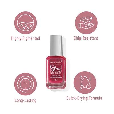 Swiss Beauty Slay Nail Color, Shade - Sunny 13 gm - Nail Polish