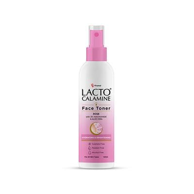 Lacto Calamine Rose Water Toner for Glowing Skin with Aloe Vera and 2% Niacinamide 120 ml - Toners