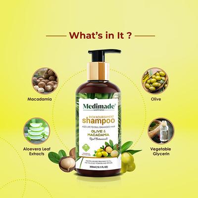 Medimade Olive And Macadamia Shampoo 300 ml - Shampoos