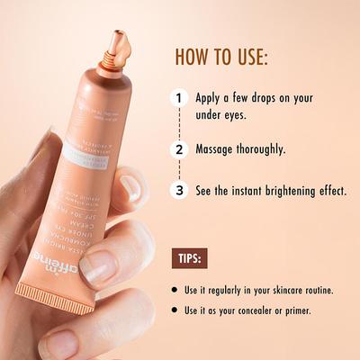 Mcaffeine Brightening and Colour Corrector Tinted Under Eye Cream - Orange, Conceals Dark Circles 15 ml - Under Eye Creams & Serums