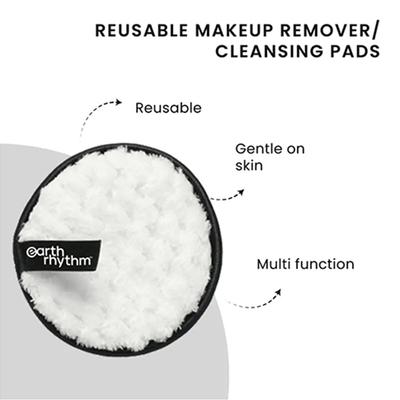 Earth Rhythm Reusable Makeup Remover/Cleansing Pads (Pack Of 4) 1's - Make Up Removers