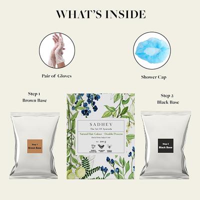 Sadhev Natural Hair Colour Powder - Double Process 200 gm - Powder