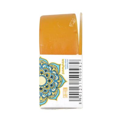 Sampan Handcrafted Glycerine Bathing Soaps bar Saffron 100 gm - Soaps
