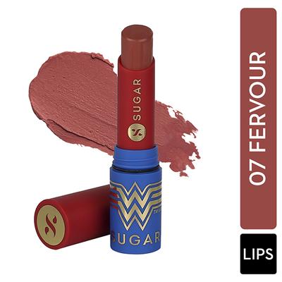 SUGAR Cosmetics X Wonder Woman Everlasting Matte Lipstick - 07 Fervour 3.2 gm - Lipsticks