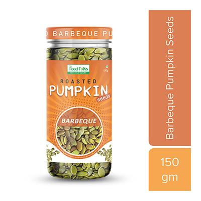 The Food Folks Roasted Pumpkin Seeds - Barbeque (Pack of 3 x 150 gm) - Nutritional Bars