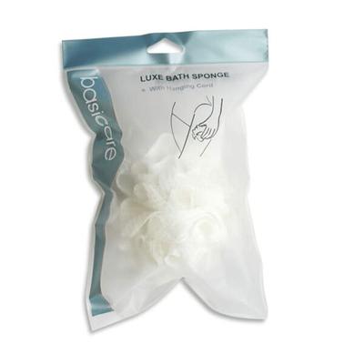 Basicare Bath Sponge with nylon rope-White 1's - Loofahs & Sponges