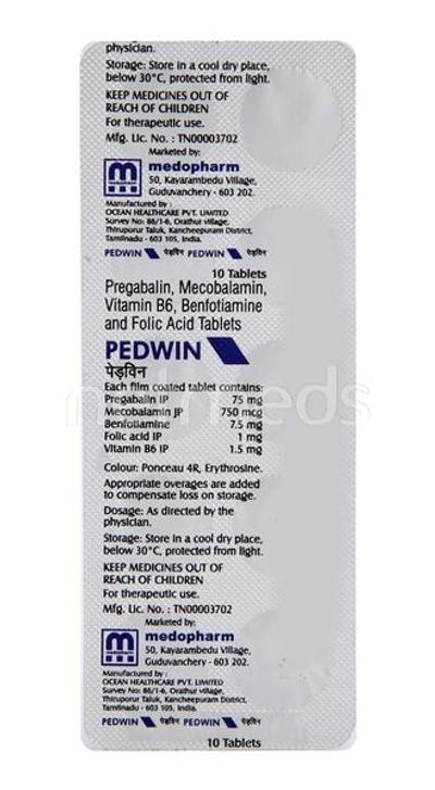 Pedwin Tablet 10'S - Nootropics And Neurotrophics