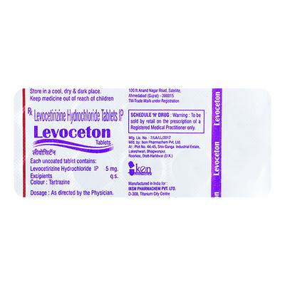 LEVOCETON Tablet 10's - Allergies-Ant