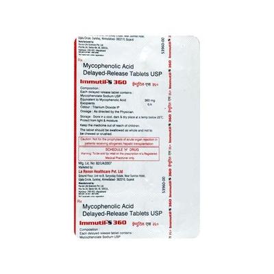 Immutil S 360mg Tablet 10'S - Auto Immune Disease-Imm