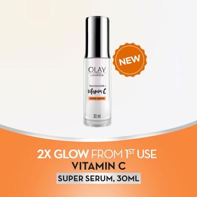 Olay Luminous Vitamin C Super Serum with 99% pure Niacinamide,White,82316914 30 ml - Face Gels