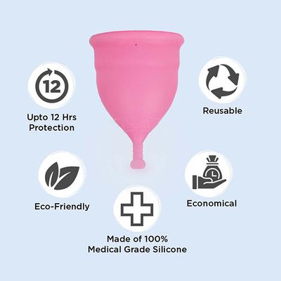 Pee Safe Reusable Menstrual Cup with Medical Grade Silcone for Women - Large 1's - Menstrual Cups