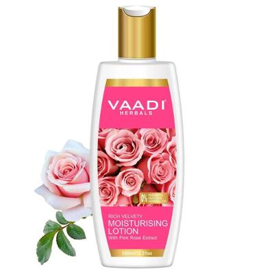 Vaadi Herbals Moisturising Lotion With Pink Rose Extract 350 ml - Lotions & Creams