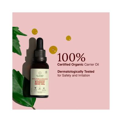 Juicy Chemistry Rosehip Seed Oil, 100% Pure and Organic Cold Pressed 30ml - Carrier Oils