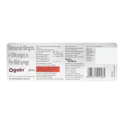 OGAIN 60mg Prefilled Syringe(Pfs) 1's - Osteoporosis-Age