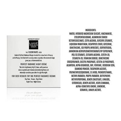 Lakme Absolute Perfect Radiance Skin Brightening Night Creme 50 gm - Night Cream