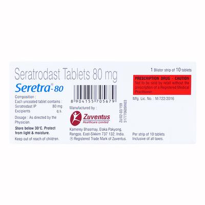 Seretra 80mg Tablet 10'S - Asthma/COPD-Ast