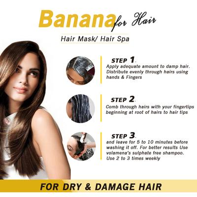 Volamena Nourishing Hair Mask - Banana 120ml - Hair Masks & Packs