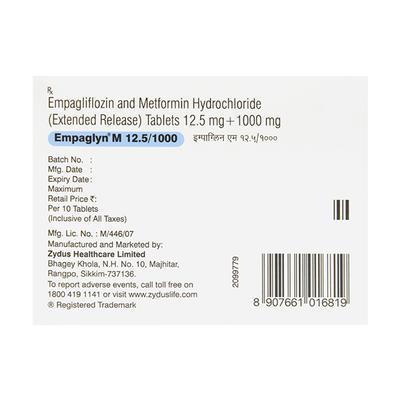 EMPAGLYN M 12.5/1000 Tablet 10's - Diabetes-Ant