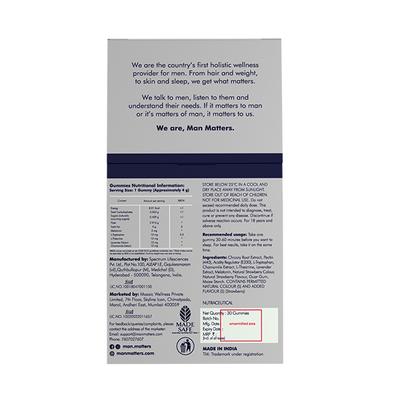Man Matters Sleep Gummies with induced Melatonin For Deep, Improved & Quality Sleep (Pack of 30) 1's - Multi-Vitamins
