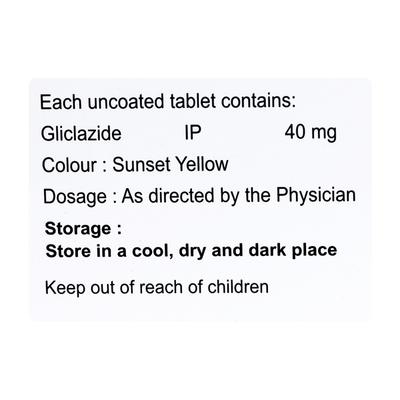 Glicla DM 40mg Tablet 10'S - Diabetes-Ant