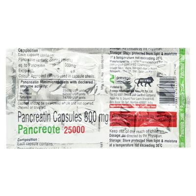 PANCREOTE 25000 Capsule 10's - Digestion-Dig