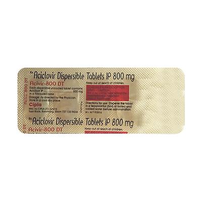 Acivir DT 800mg Tablet 5'S - Viral infections-Ant
