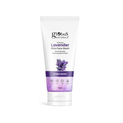 Globus Naturals Purifying Lavender Face Wash, Enriched with Niacinamide & Pearl, Hydro Boost formula 75 gm - Face Wash & Cleansers