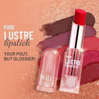 Swiss Beauty Pure Lustre Lipstick -Just Peachy 3.8 g - Lipsticks