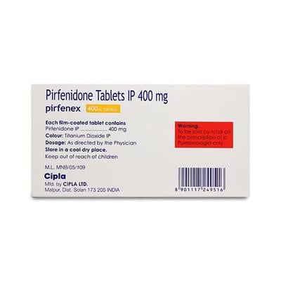PIRFENEX 400mg Tablet 15's - Idiopathic Pulmonary Fibrosis