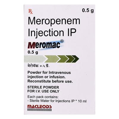 Meromac 0.5gm Injection 1's - Bacterial Infections-OBL