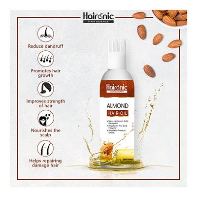 Haironic Almond Hair Oil 100 ml - Hair Oils
