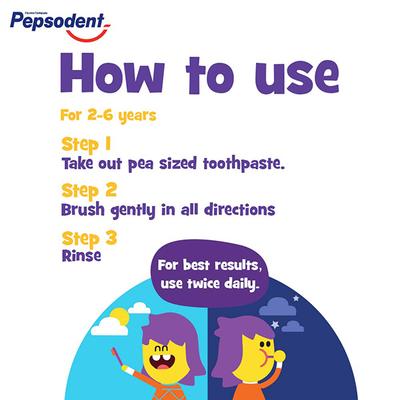 Pepsodent Kids Toothpaste - Orange 45 gm - Baby Oral Care