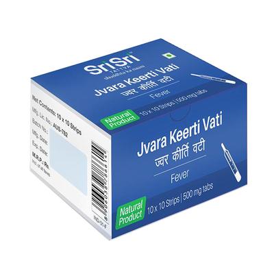 Sri Sri Tattva Jvara Keerti Vati 500 mg Tablet (Pack of 10 x 10's) - Speciality Medicines