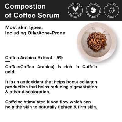 Soulflower Coffee 5% Collagen Boosting, Firming Neck Elasticity Serum 40 ml - Face Serum