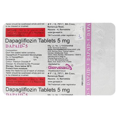 DAPAID 5 Tablet 15's - Diabetes-Ant