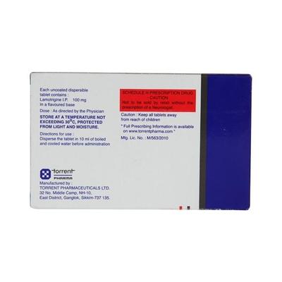 Lamitor DT 100mg Tablet 15'S - Epilepsy/Convulsion-Ant