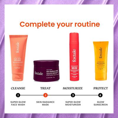 Foxtale The Stunner Skin Radiance Mask Cleans Pores & Reduces Blackheads Improve Skin Clarity & Tone 75gm - Masks & Peels