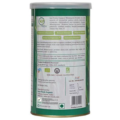 Geo-Fresh Organic Wheatgrass Powder 100 gm - Pure Herbs