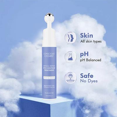 Conscious Chemist Under Eye Treatment Serum Time Release formula Caffeine & Peptides 10ml - Under Eye Creams & Serums