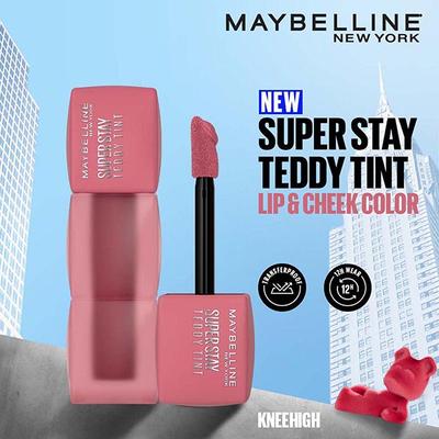 Maybelline New York Superstay Teddy Tint - Lip and Cheek Color, Knee High 5 ml - Liquid Lipsticks