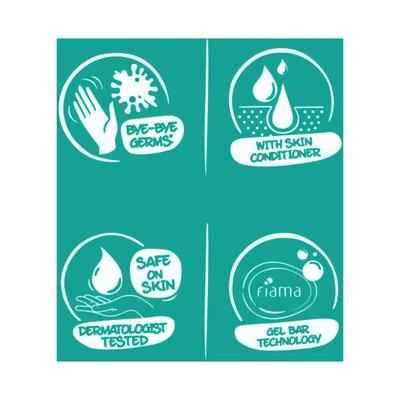 Fiama Gel Bathing Bar Mega Celebration unique gel bars with skin conditioners for moisturized skin 1000g 8's - Soaps