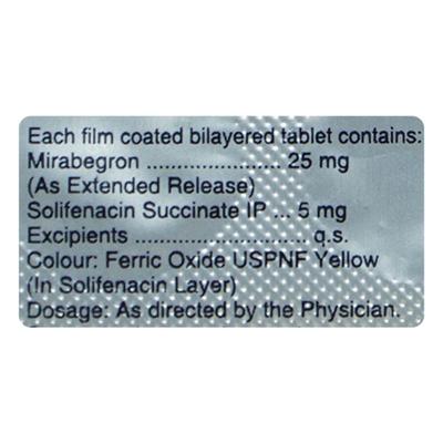 VESIBETA S 25 Tablet 10's - Bladder And Prostate Disorders-Dru